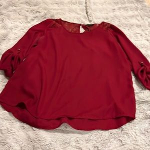 Papermoon Stitch Fix blouse, lace detailing on shoulder
